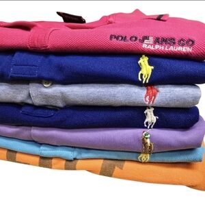 7pc Bundle Polo Ralph Lauren Long & Shirt Sleeves Button Down Shirts Sz 2Xl